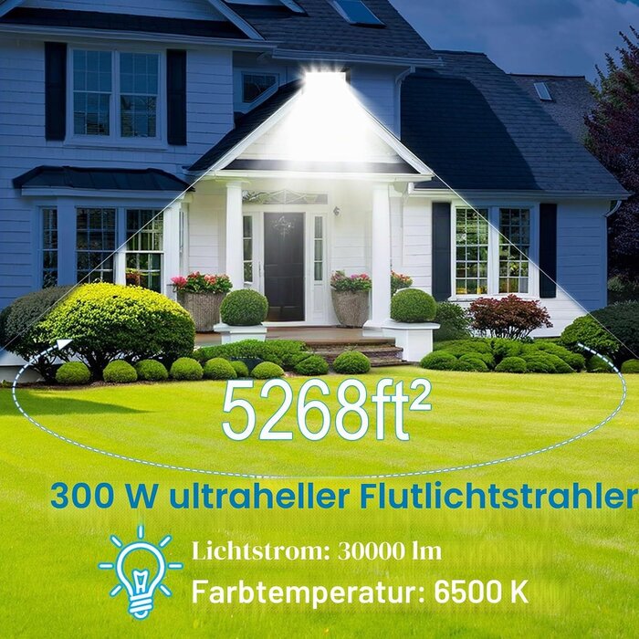 2er-Set LED-Außenstrahler 300W 30000lm IP66 - bis zu 34% Rabatt