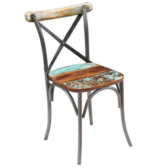 Vidaxl 2er-Set Vintage Esszimmerstühle: Recyclingholz & Stahl - bis zu 35% reduziert