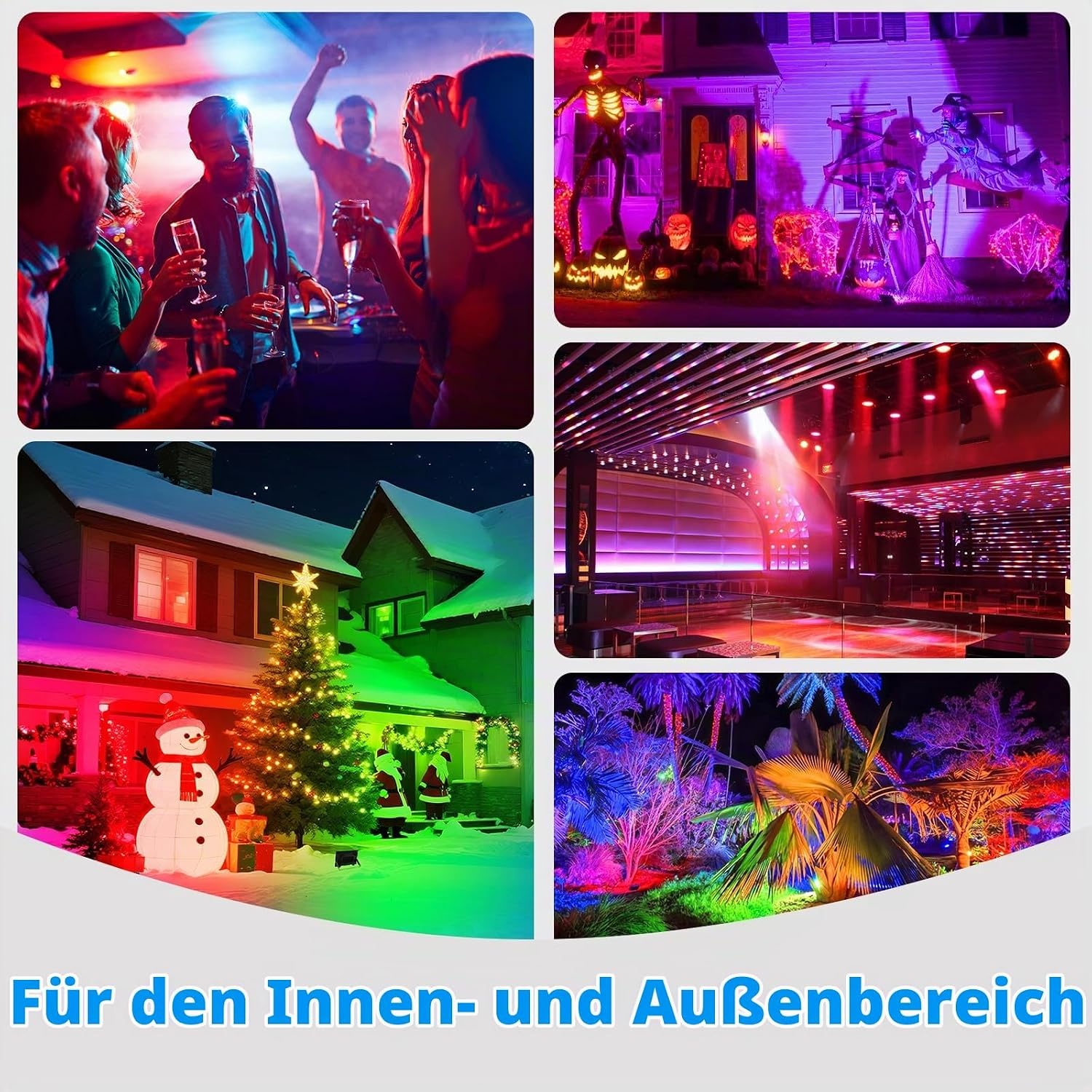 100W LED-Außenstrahler RGB mit App-Steuerung - jetzt bis zu 33% günstiger