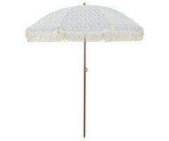 Vidaxl Strandsonnenschirm 160x160cm - Grau/Weiß - 57% Rabatt