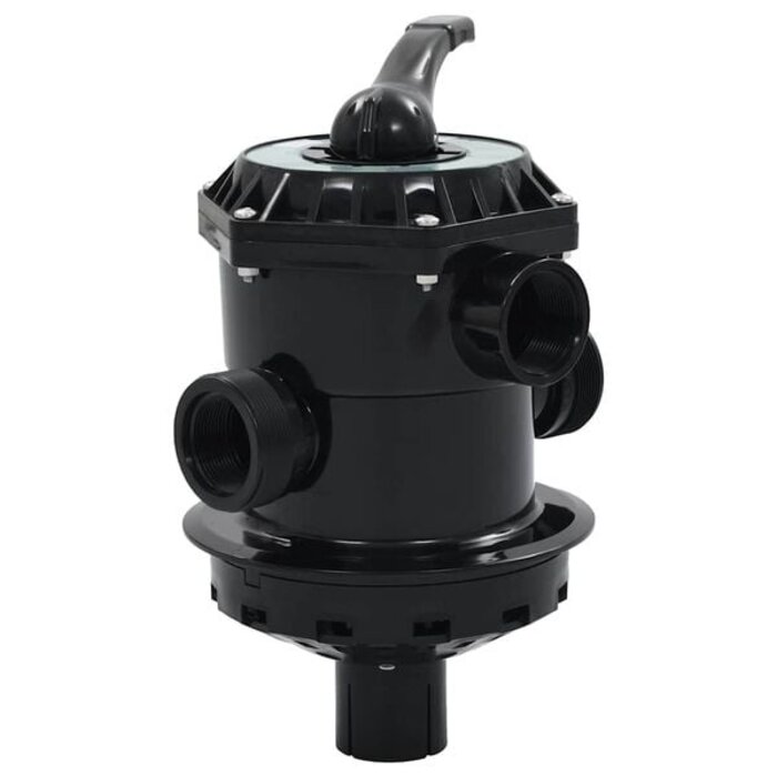 Vidaxl 6-Wege-Multipoort-Ventil für Sandfilter 1,5 Zoll - Schwarz - bis zu 35% Rabatt