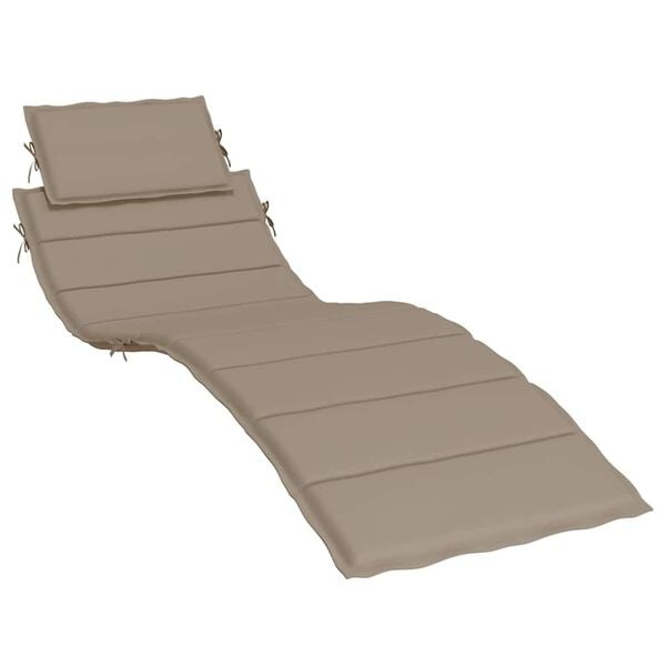 Vidaxl Gemütliche Liegestuhlauflage 186x58x4 cm in Taupe - bis zu 33% reduziert