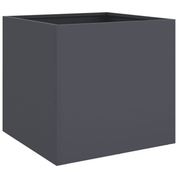 Vidaxl 2er Set Pflanzkübel 42x40x39 cm Stahl Anthrazit - bis zu 34% sparen