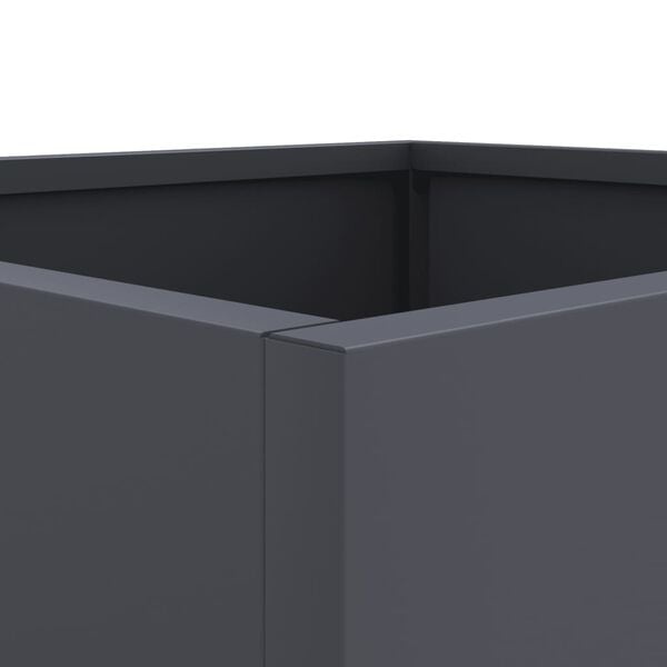 Vidaxl 2er Set Pflanzkübel 42x40x39 cm Stahl Anthrazit - bis zu 34% sparen