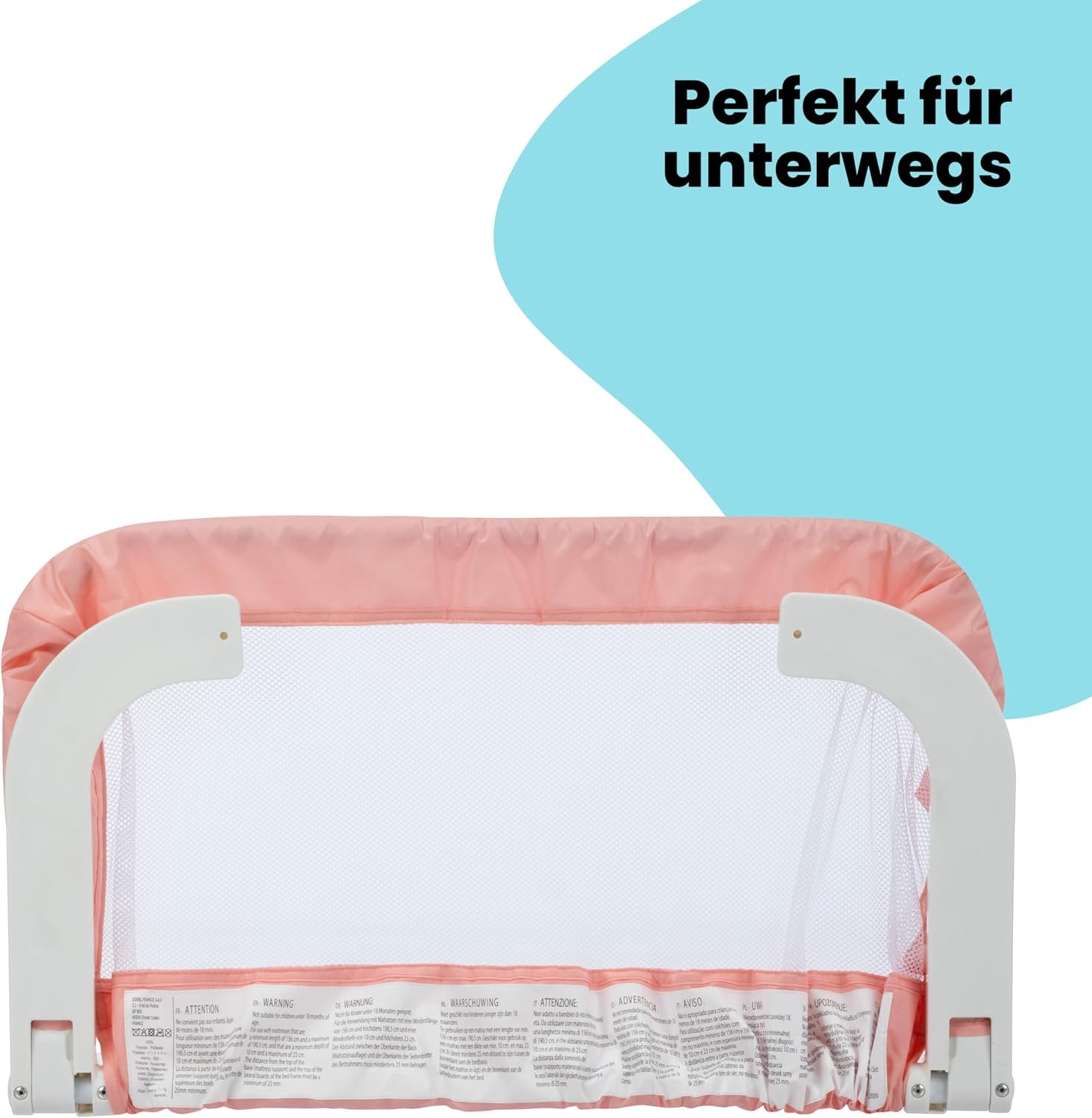 Amazon Tragbares Kinderbettgitter 106 cm, dunkelgrau - bis zu 31% Rabatt