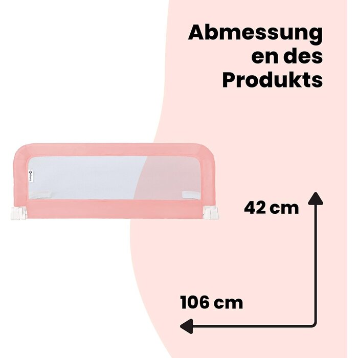 Amazon Tragbares Kinderbettgitter 106 cm, dunkelgrau - bis zu 31% Rabatt