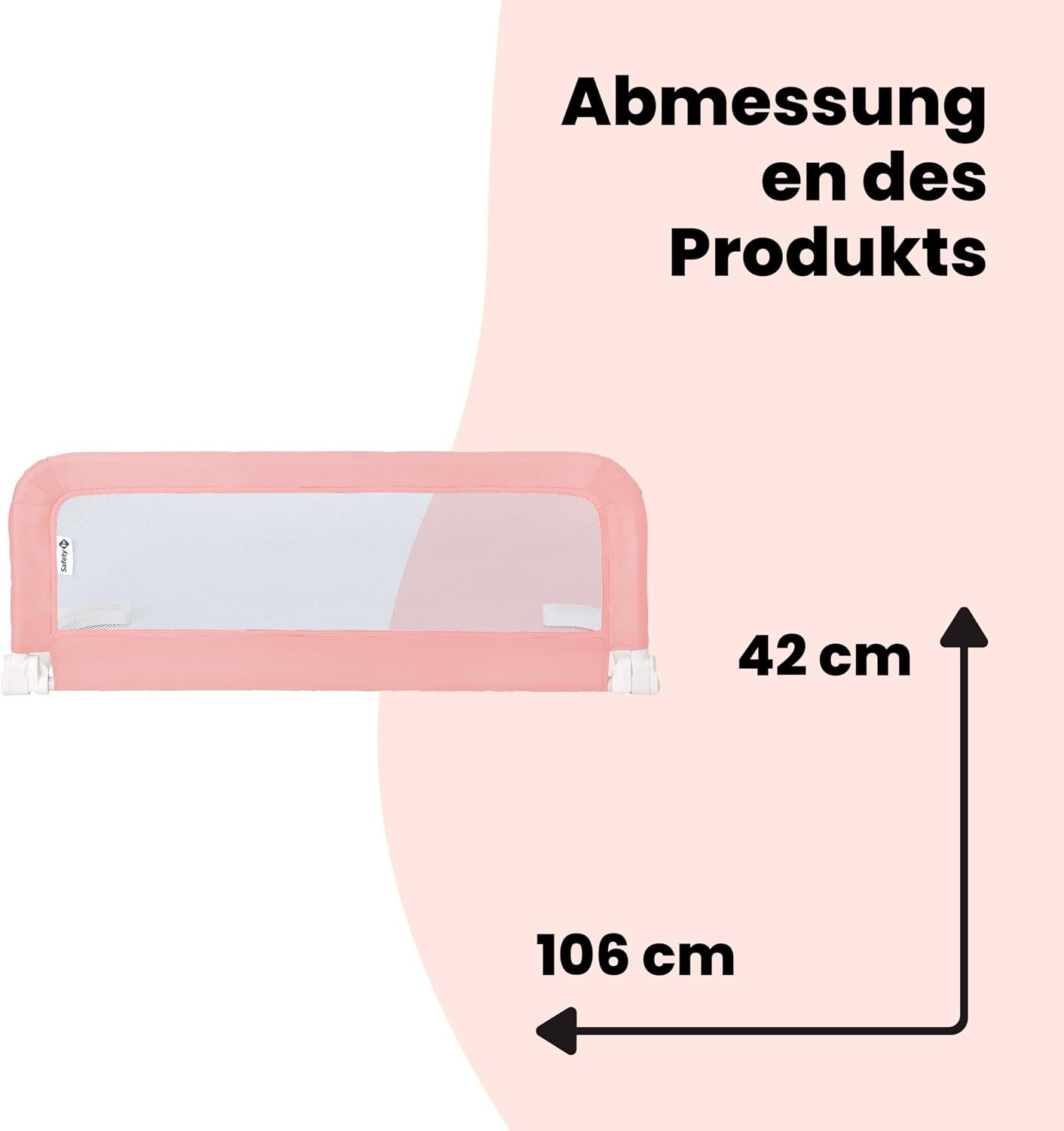 Amazon Tragbares Kinderbettgitter 106 cm, dunkelgrau - bis zu 31% Rabatt