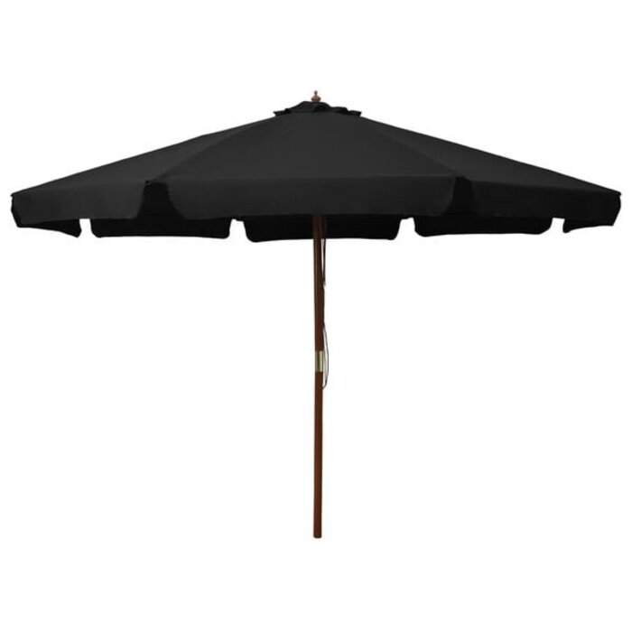Vidaxl Luxus Holz-Sonnenschirm 330 cm, Schwarz - jetzt bis zu 34% günstiger