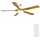 Deckenventilator LED 142 cm Holzoptik - bis zu 34% sparen