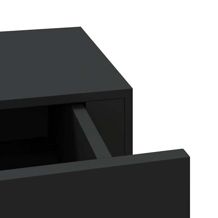Vidaxl Schickes Wandregal mit Schublade - Schwarz - Sparen Sie bis zu 32%