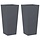2er Set Pflanzkübel 35x35x75 cm Anthrazit Stahl - bis zu 34% günstiger