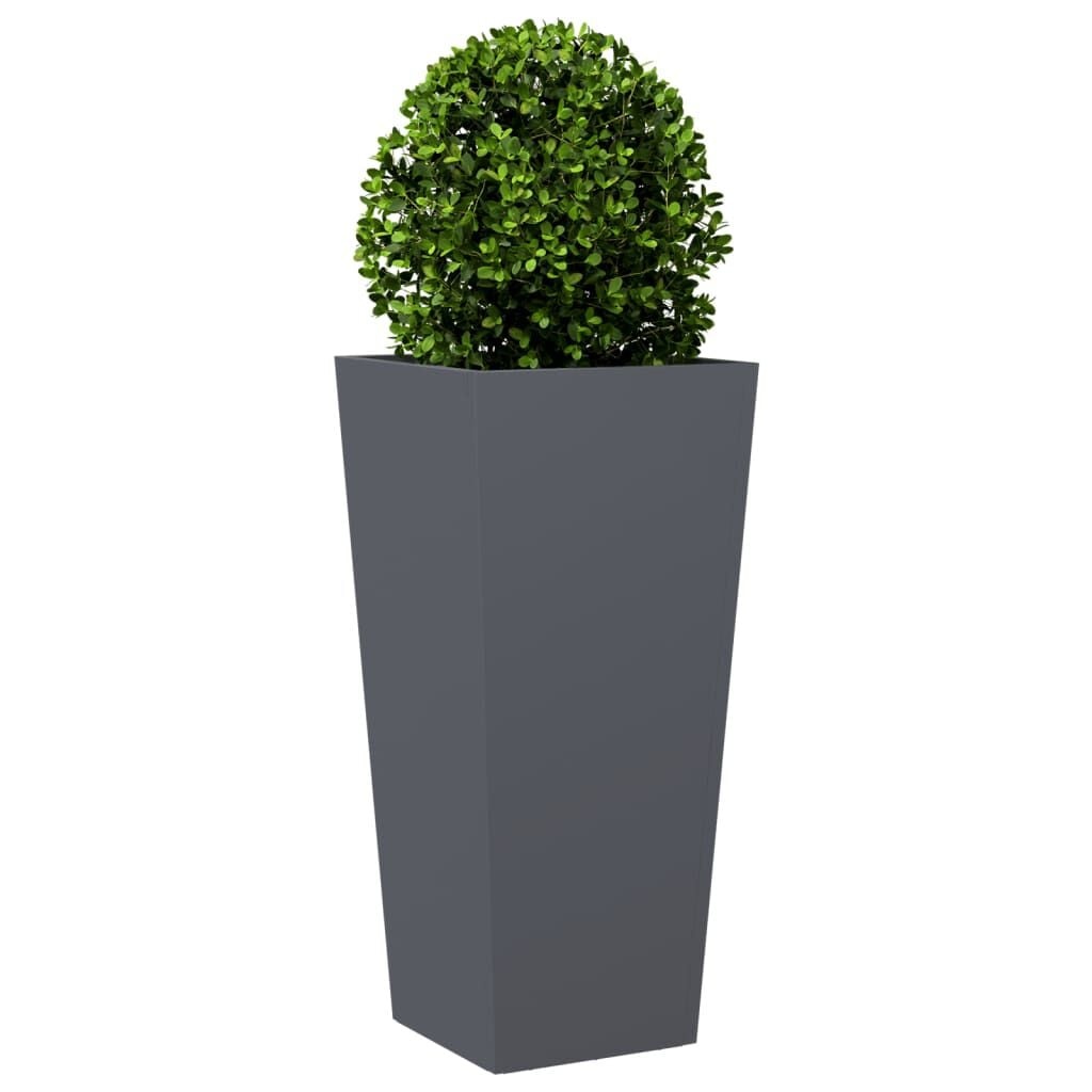 Vidaxl 2er Set Pflanzkübel 35x35x75 cm Anthrazit Stahl - bis zu 34% günstiger