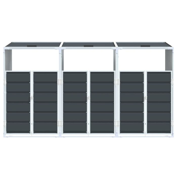 Vidaxl Mülltonnenbox für 3 Tonnen Stahl Anthrazit - Jetzt bis zu 35% Rabatt
