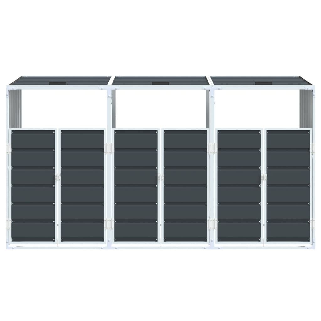 Vidaxl Mülltonnenbox für 3 Tonnen Stahl Anthrazit - Jetzt bis zu 35% Rabatt