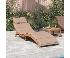 Vidaxl Gartenliege aus Akazienholz, Taupe - 57% Rabatt