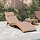 Gartenliege Akazienholz mit Polster - Taupe - bis zu 35% Rabatt