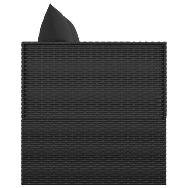 Vidaxl Luxuriöse Sonnenliege aus Poly-Rattan Schwarz - bis zu 35% Rabatt