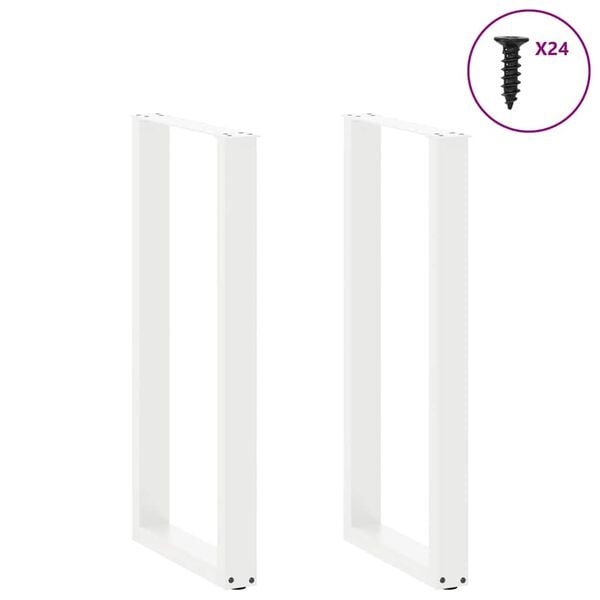 Vidaxl Bartischbeine U-Form 2er Set Weiß 50x100 cm - bis zu 34% sparen!