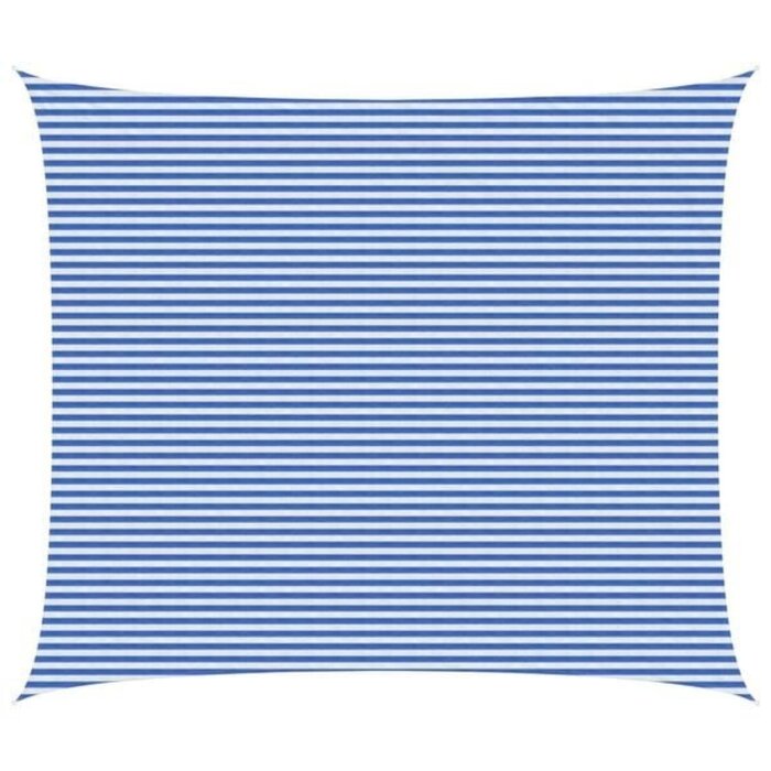Vidaxl Sonnensegel Rechteckig 6 x 8 m Blau/Weiß - Jetzt bis zu 34% günstiger