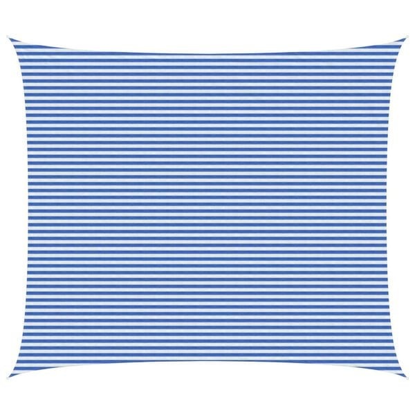 Vidaxl Sonnensegel Rechteckig 6 x 8 m Blau/Weiß - Jetzt bis zu 34% günstiger