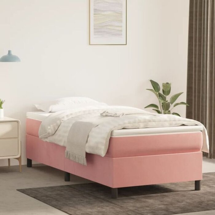 Vidaxl Luxus Samt-Boxspringbett Rosa 80x200 cm - Jetzt bis zu 34% sparen