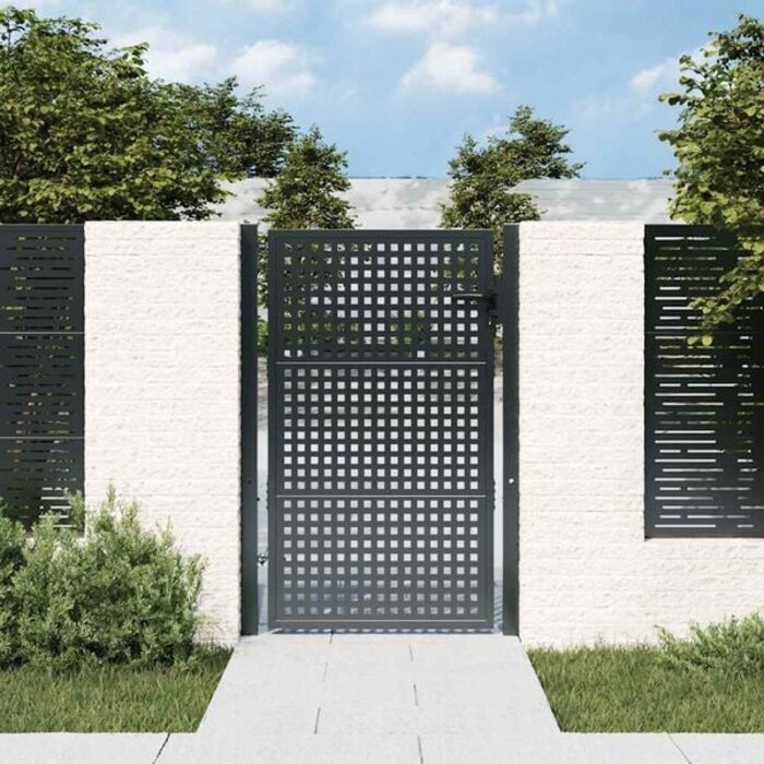 Vidaxl Robustes Gartentor 105x175 cm Anthrazit - bis zu 35% Rabatt