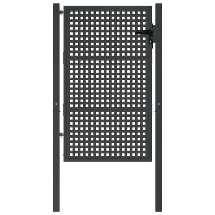 Vidaxl Robustes Gartentor 105x175 cm Anthrazit - bis zu 35% Rabatt