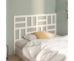 Vidaxl Bett-Kopfteil Massivholz Kiefer Weiß 126x104 cm - 55% Rabatt