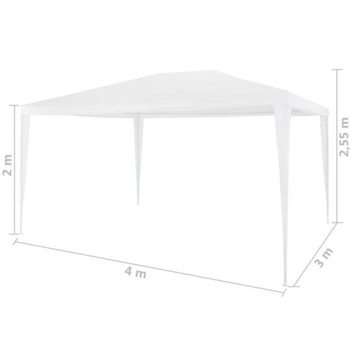 Vidaxl Partyzelt 3x4 m - Gartenpavillon für Events - Jetzt bis zu 34% sparen!