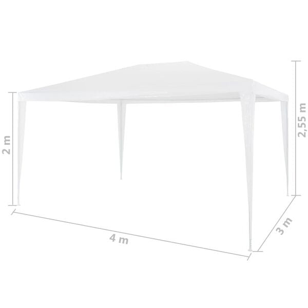 Vidaxl Partyzelt 3x4 m - Gartenpavillon für Events - Jetzt bis zu 34% sparen!