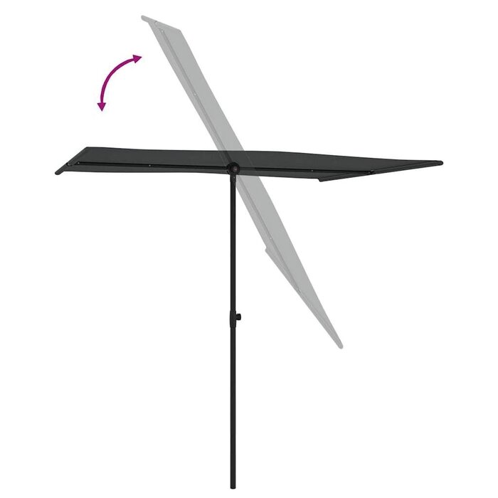 Vidaxl Sonnenschirm mit Aluminiummast 200x150cm Anthrazit - Sparen Sie bis zu 38%