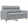 Modernes 2-Sitzer Sofa 120 cm, Lichtgrau - jetzt bis zu 38% sparen