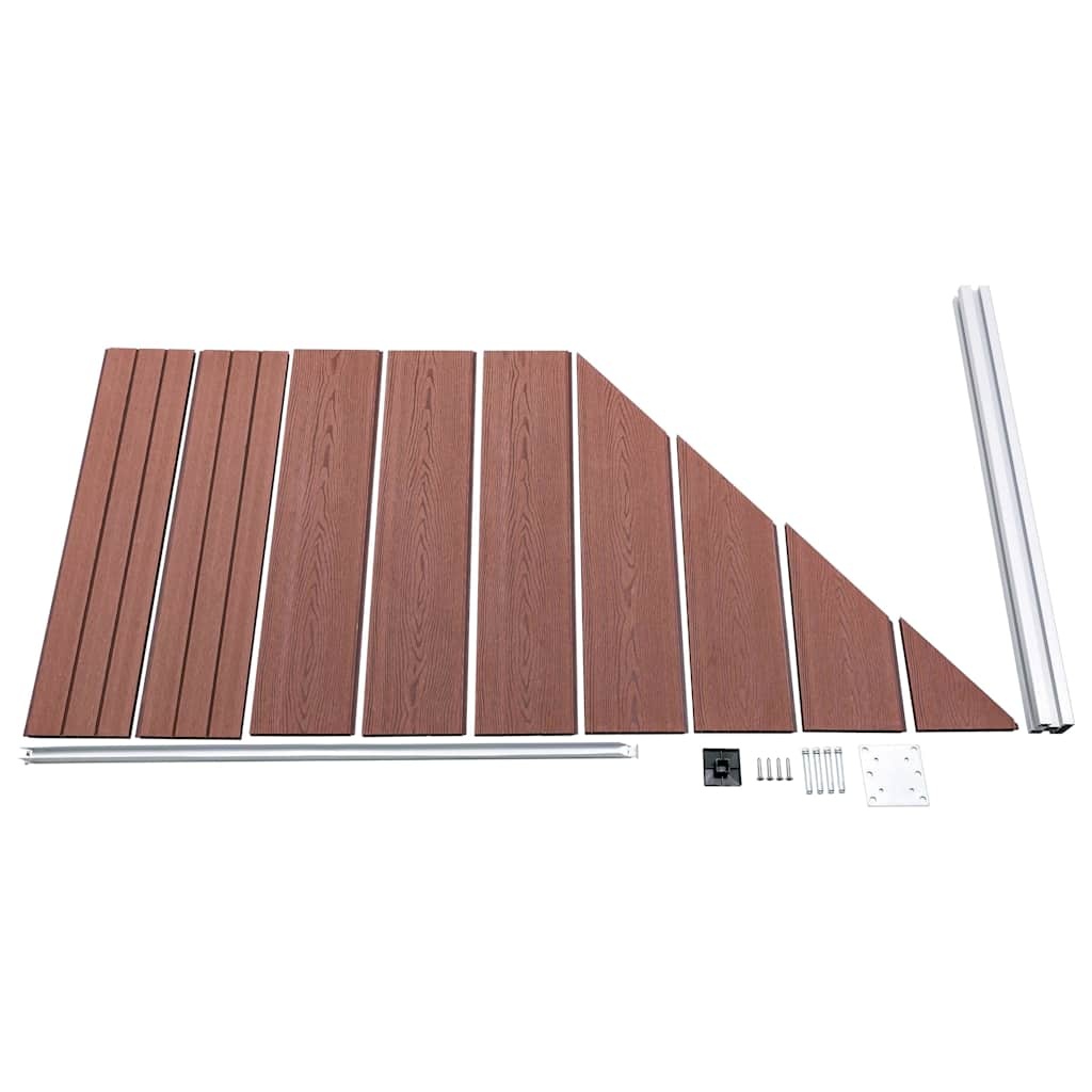 Vidaxl WPC-Sichtschutzzaun 95x105-180 cm Braun - Outlet bis zu 35% Rabatt