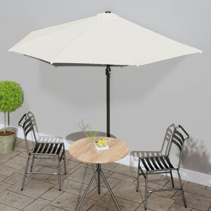 Vidaxl Halb-Balkon-Sonnenschirm 300x155 cm - Sandfarben - bis zu 33% reduziert