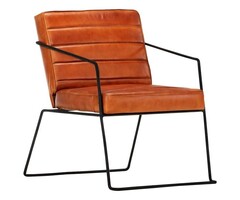 Vidaxl Ledersessel in Hellbraun & Schwarz 52x70x71cm - 61% Rabatt