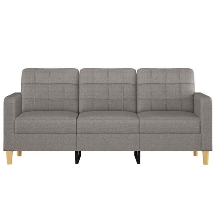 Vidaxl 3-Sitzer Sofa 180 cm in Taupe - Gemütliches Design - bis zu 35% Rabatt