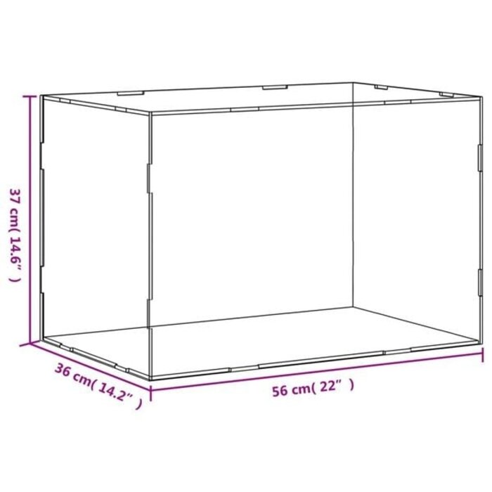 Vidaxl Acrylglas-Vitrine 56x36x37 cm - Schutz für Sammlerstücke bis zu 34% günstiger