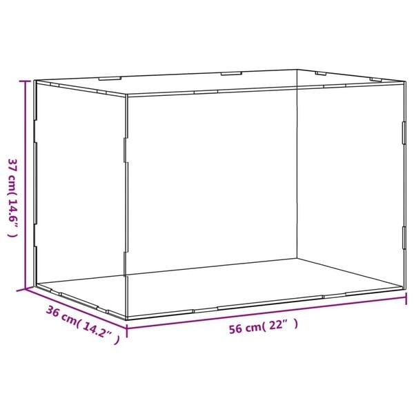 Vidaxl Acrylglas-Vitrine 56x36x37 cm - Schutz für Sammlerstücke bis zu 34% günstiger
