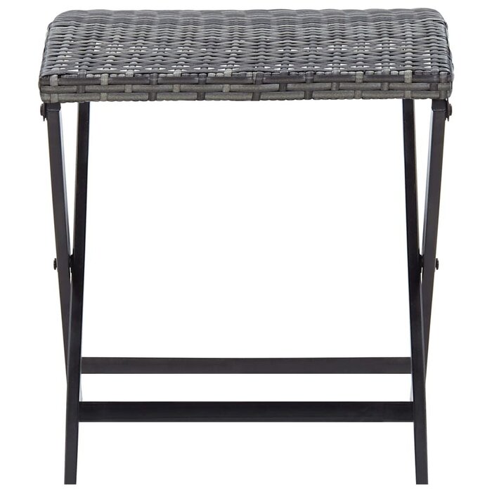 Vidaxl Klapphocker aus PE-Rattan, Grau - 44x44x40 cm - bis zu 33% Rabatt