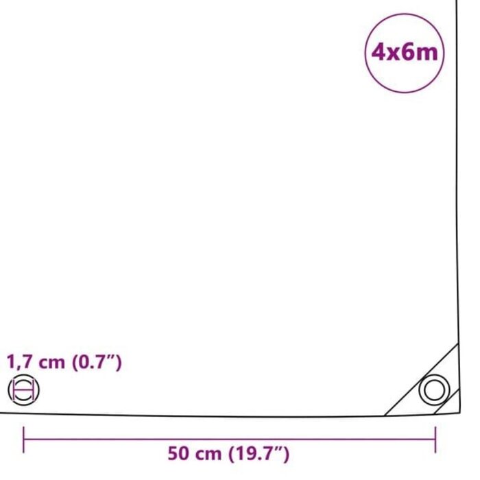 Vidaxl Robuste Abdeckplane 4x6m 650g/m² Weiß - Outlet sparen bis zu 30%