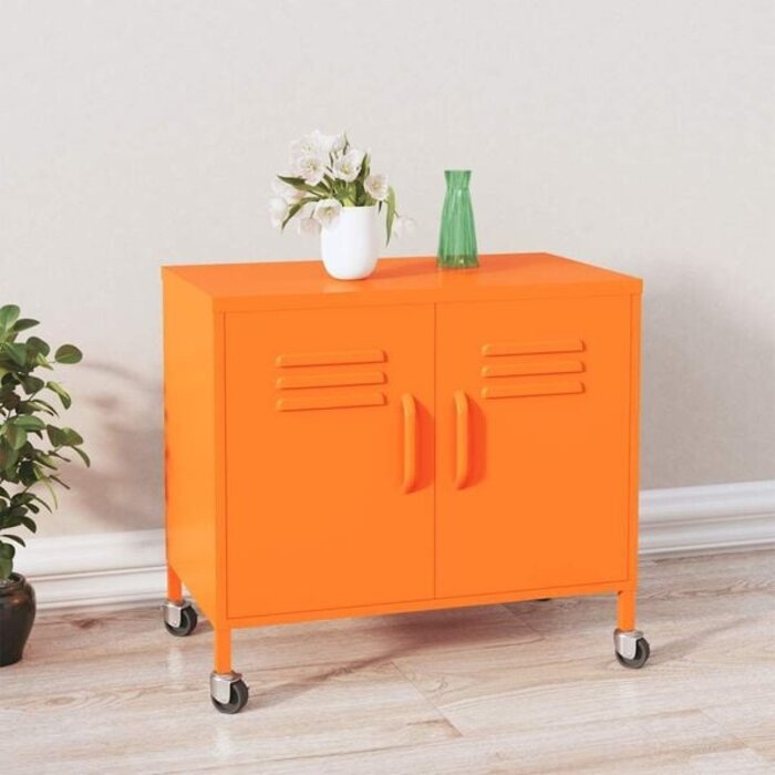 Vidaxl Stahlschrank auf Rollen, 60x35x56 cm, Orange - bis zu 35% Rabatt