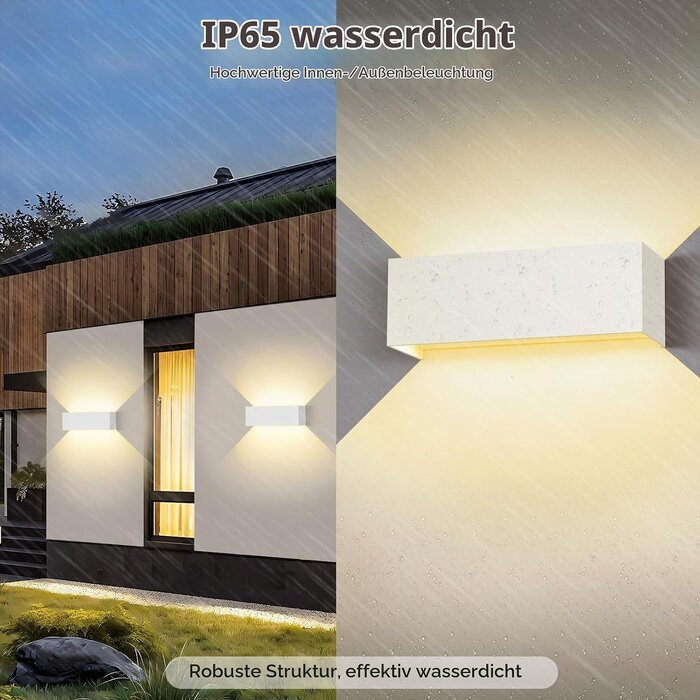 2x LED-Wandleuchten 36W mit einstellbarem Strahl - Weiß - bis zu 33% Rabatt