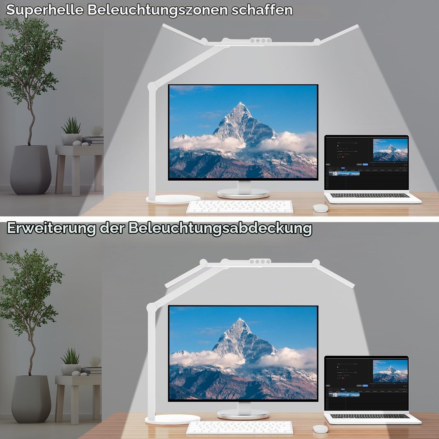 Ergonomische LED-Schreibtischlampe 72cm, 24W, Dimmbar - bis zu 34% reduziert