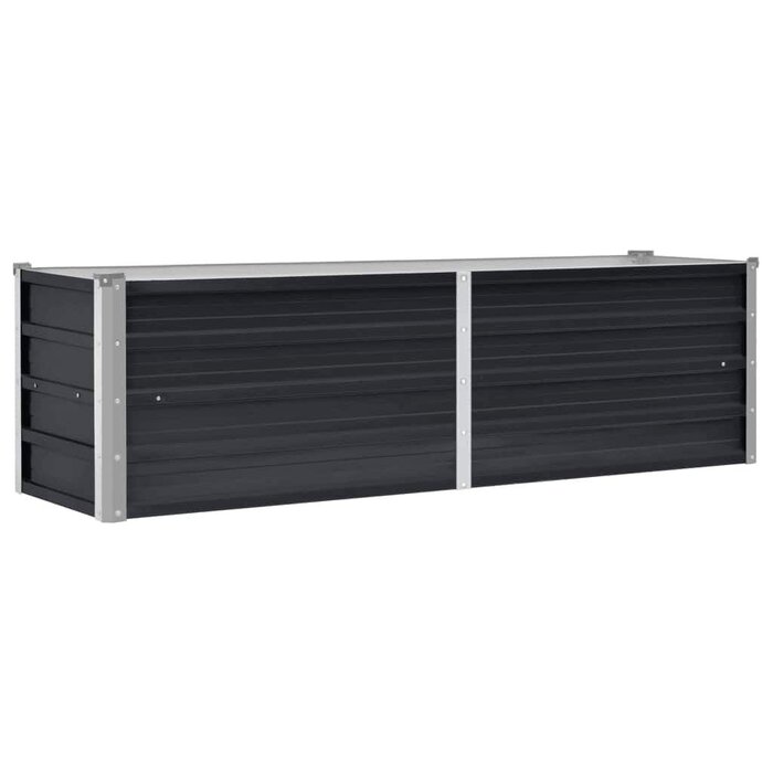 Vidaxl Hochbeet 160x40x45 cm aus Stahl in Anthrazit - Sparen Sie bis zu 33%