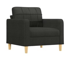 Vidaxl Moderner Sessel 60 cm Stoff Schwarz - 60% Rabatt
