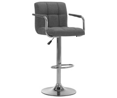 Vidaxl Eleganter Barhocker in Hellgrau - Höhenverstellbar - 55% Rabatt