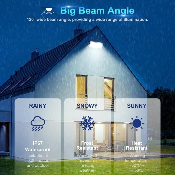 2x LED-Fluter 200W Außenstrahler, 20.000lm, IP67 - bis zu 34% sparen!
