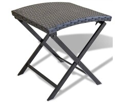 Vidaxl Klapphocker aus Polyrattan, schwarz, 44 x 44 x 40 cm - 53% Rabatt