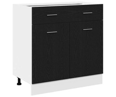 Vidaxl Hängeschrank Schwarz Eiche Optik 80x46x81,5cm - 56% Rabatt