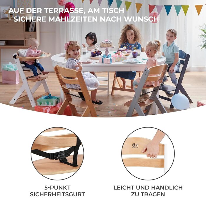 Amazon Mitwachsender 3-in-1 Kinderhochstuhl aus Buchenholz - jetzt bis zu 34% sparen